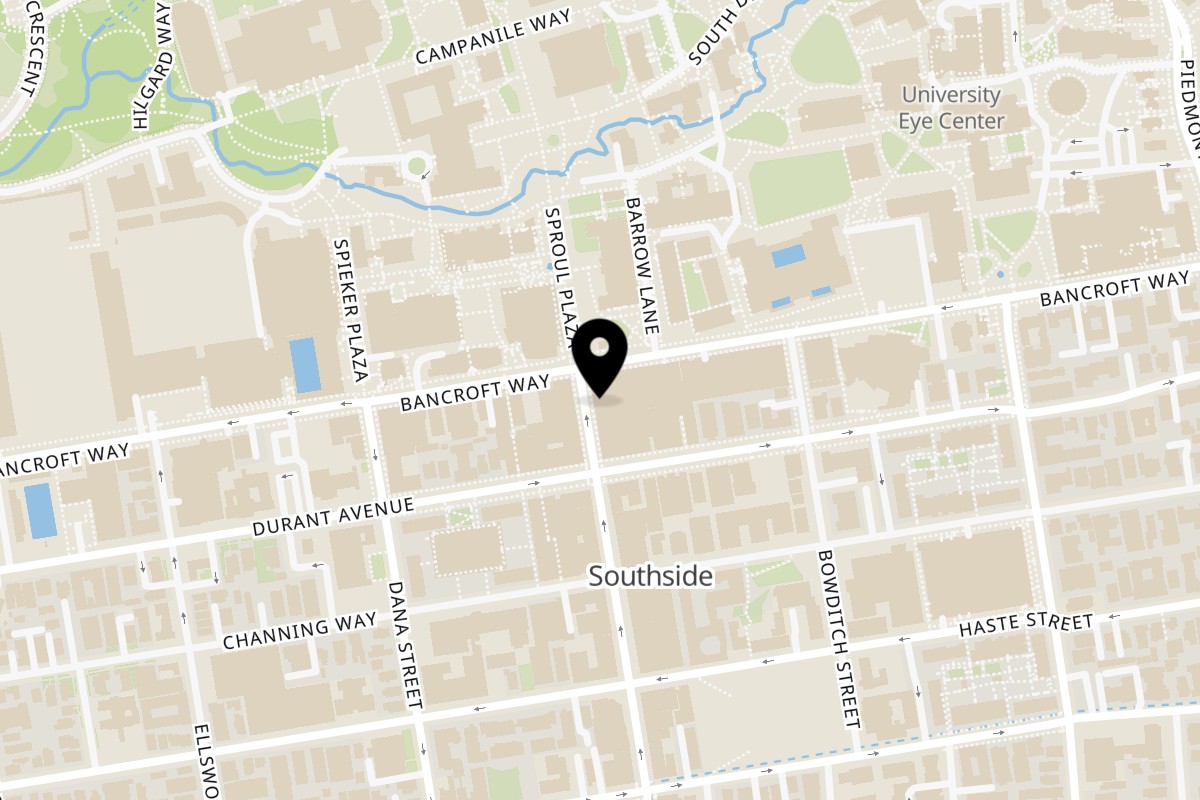 Map showing the location of HINODEYA Ramen & Bar Berkeley on 2309 Telegraph Ave in Berkeley